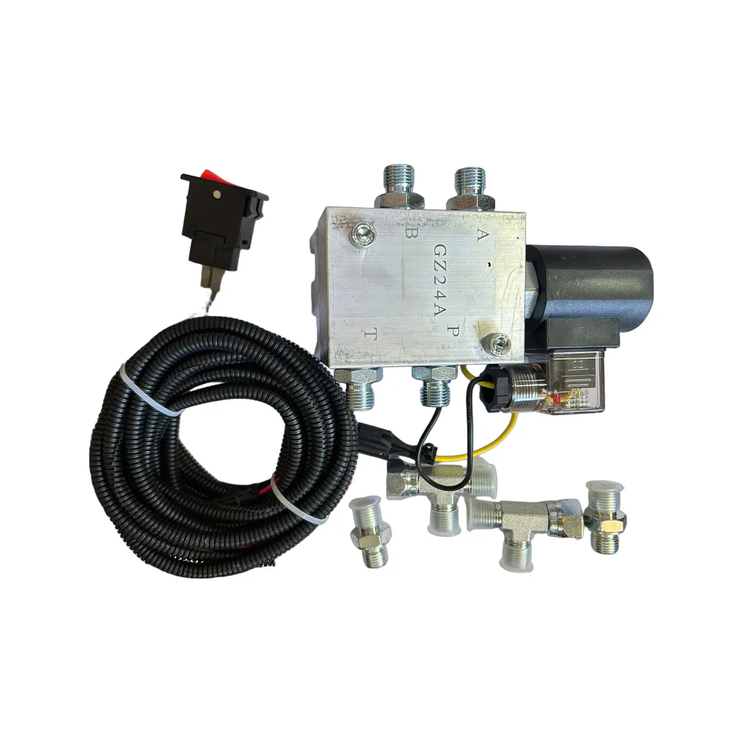 Electroválvula solenoide 24V para accesorios hidráulicos de excavadora