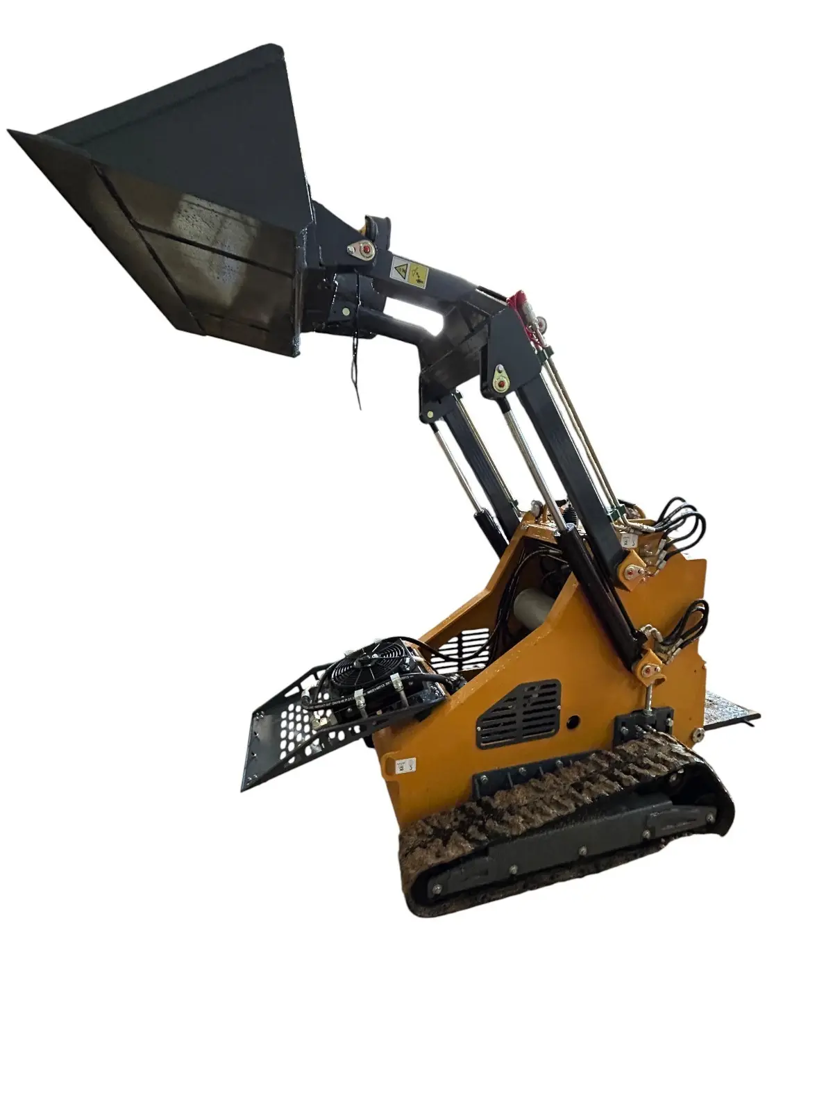 Mini Cargador BMS380 con Bandas, Bote 0.15 m³ Tipo Bobcat