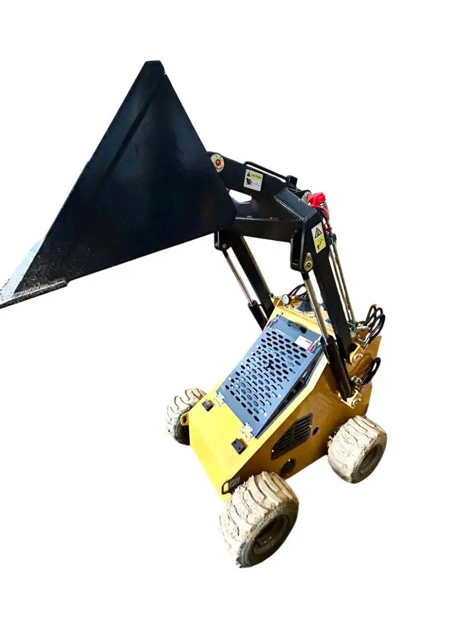 Mini Cargador BMS380 con Neumáticos, Bote 0.15 m³ Tipo Bobcat