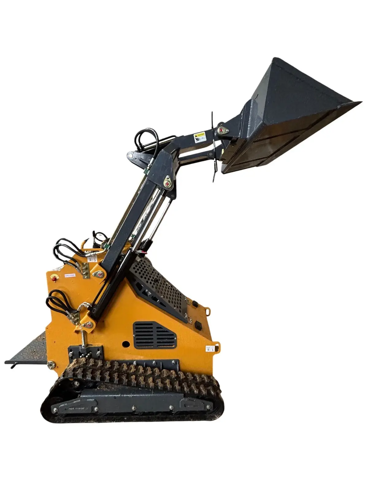 Mini Cargador BMS380 con Bandas, Bote 0.15 m³ Tipo Bobcat