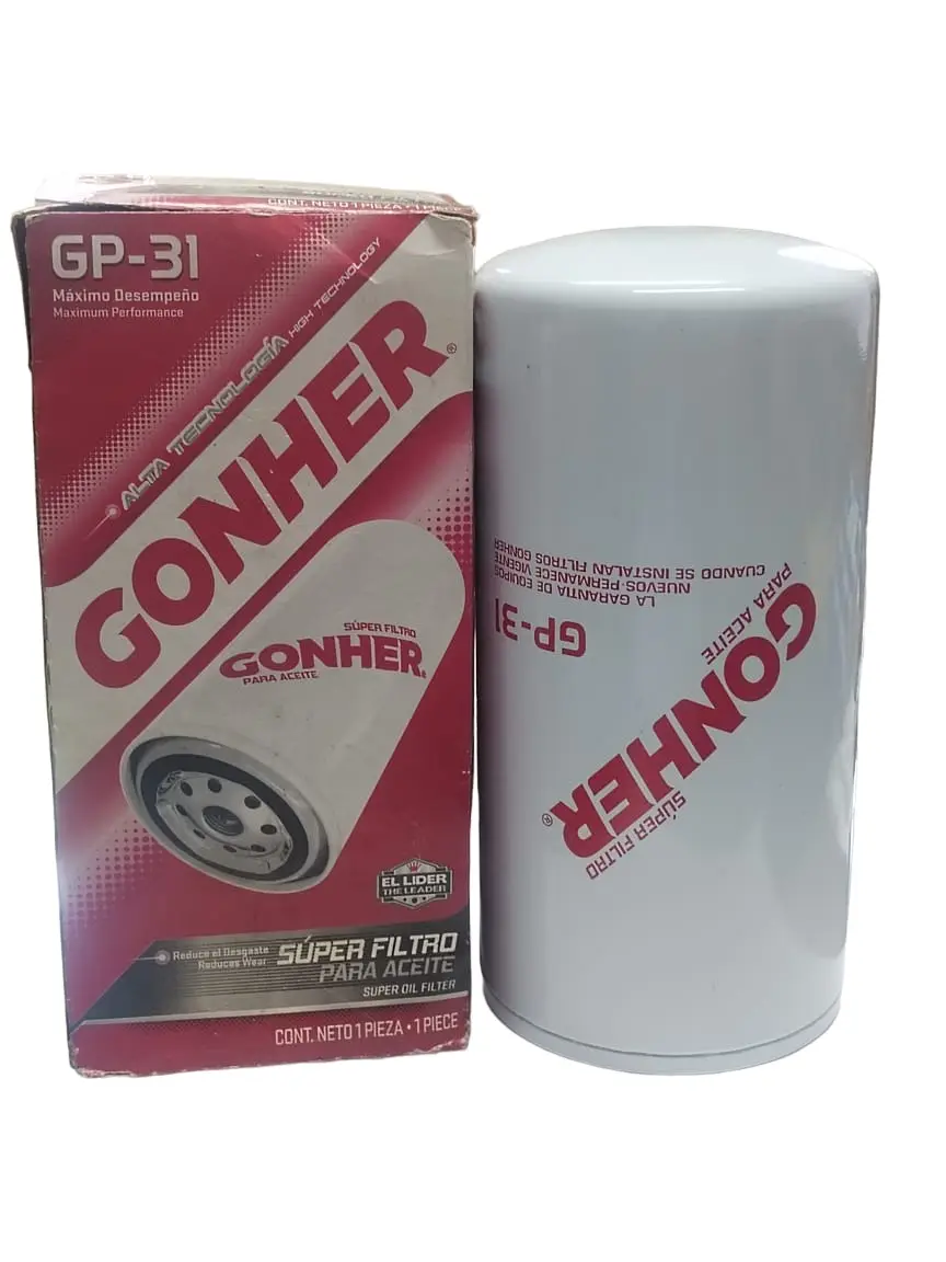 Filtro de aceite Gonher GP-31 para equipo pesado